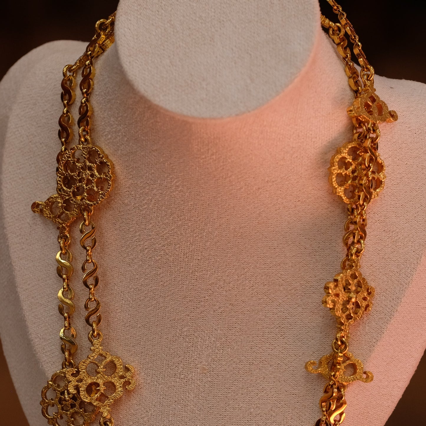 Vintage Yves Saint Laurent by Robert Goossens Long Necklace 1980s