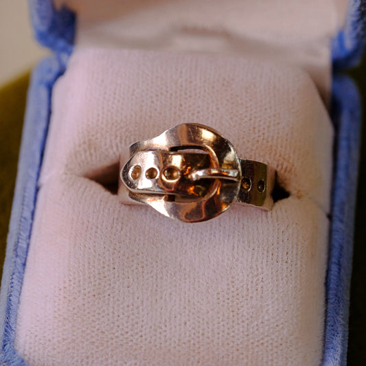 Vintage Silver Buckle Ring