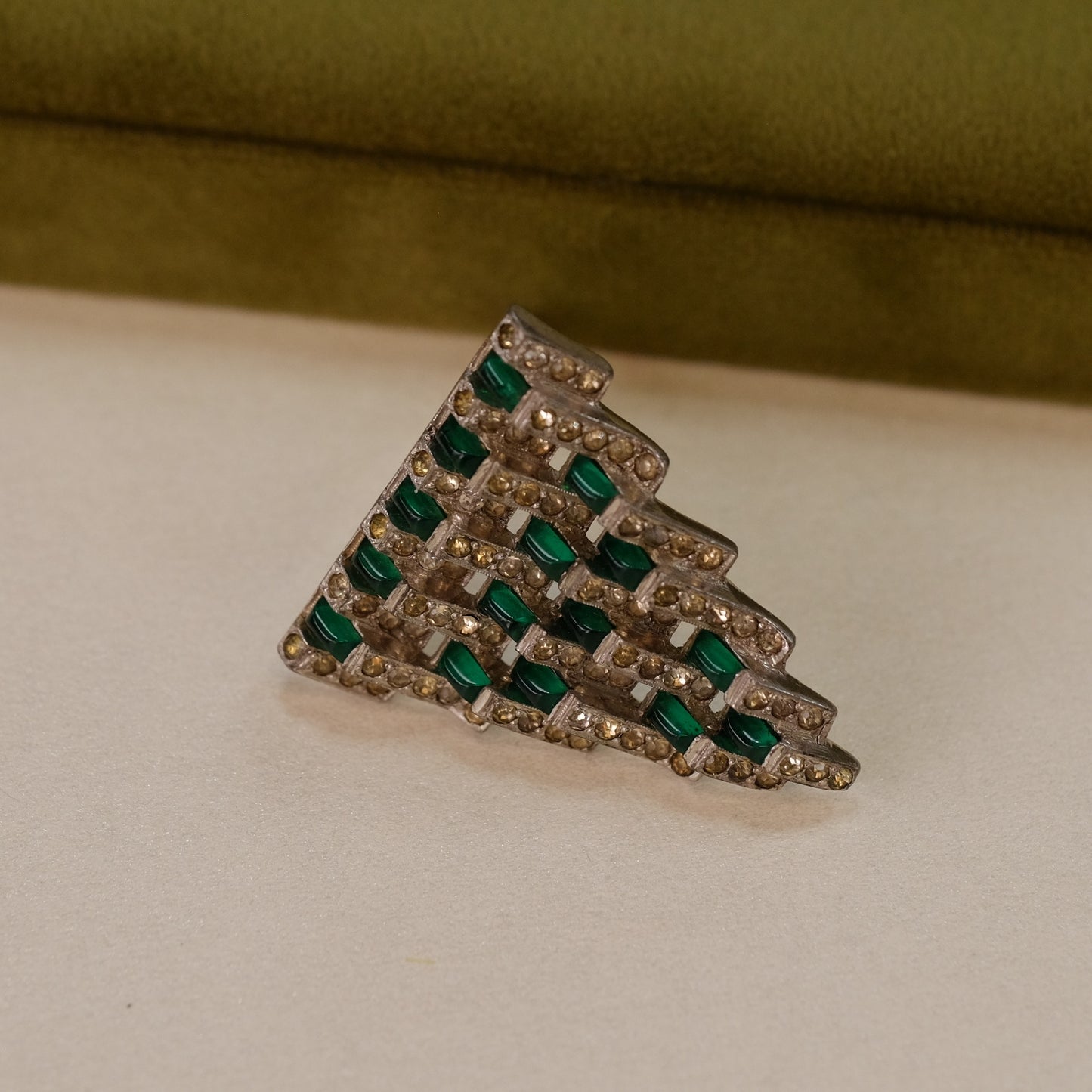 Art Deco Green Dress Clip