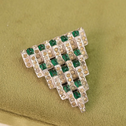 Art Deco Green Dress Clip