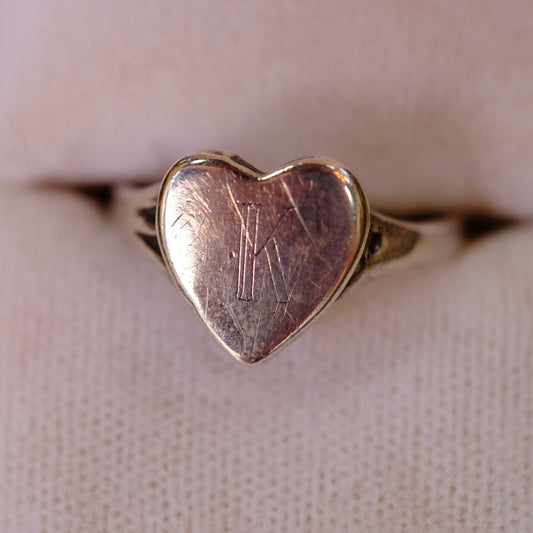 Vintage Sterling Ring with "K"