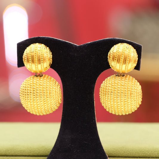 Christian Dior Gold Plated Earrings 1990s