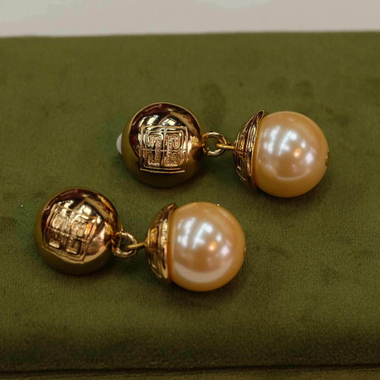 Vintage Givenchy Faux Pearl Earrings 1990s