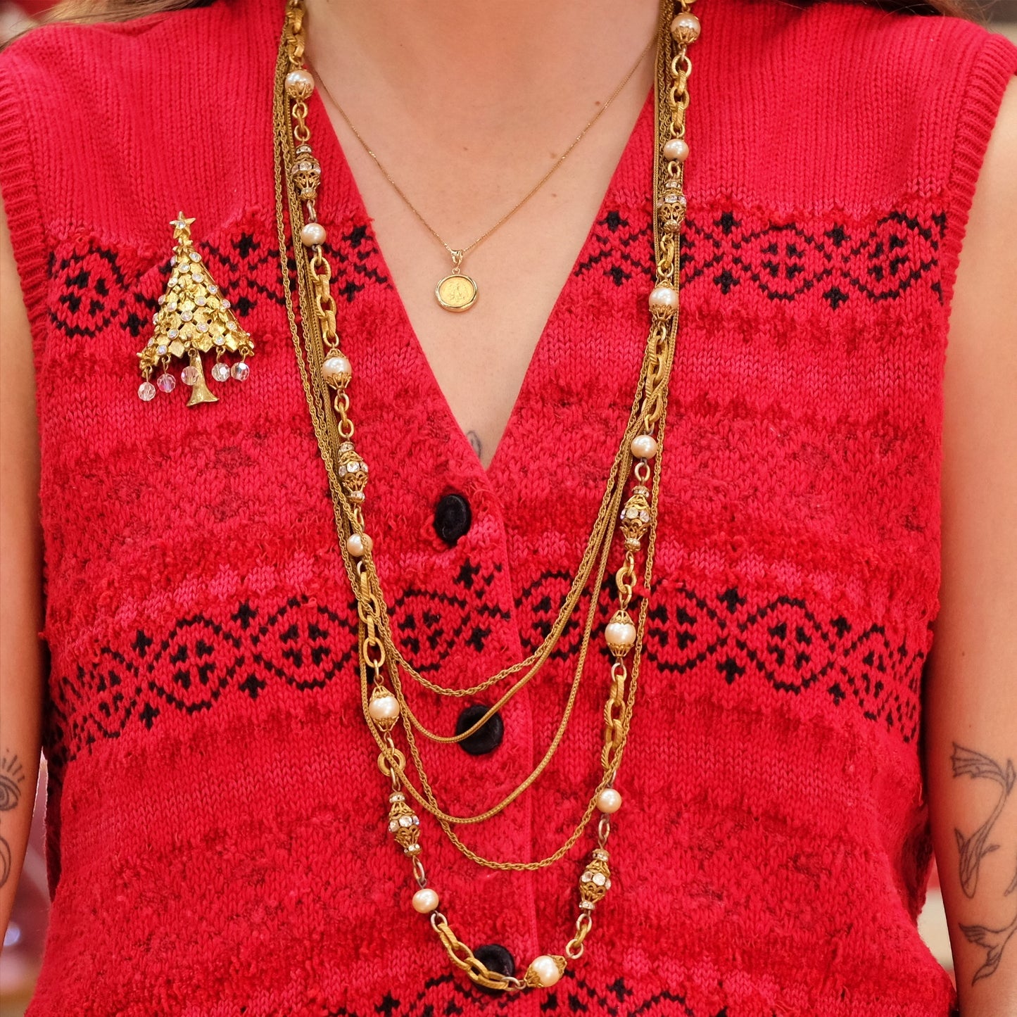 Early Chanel by Robert Goossens Chain Necklace 1950s