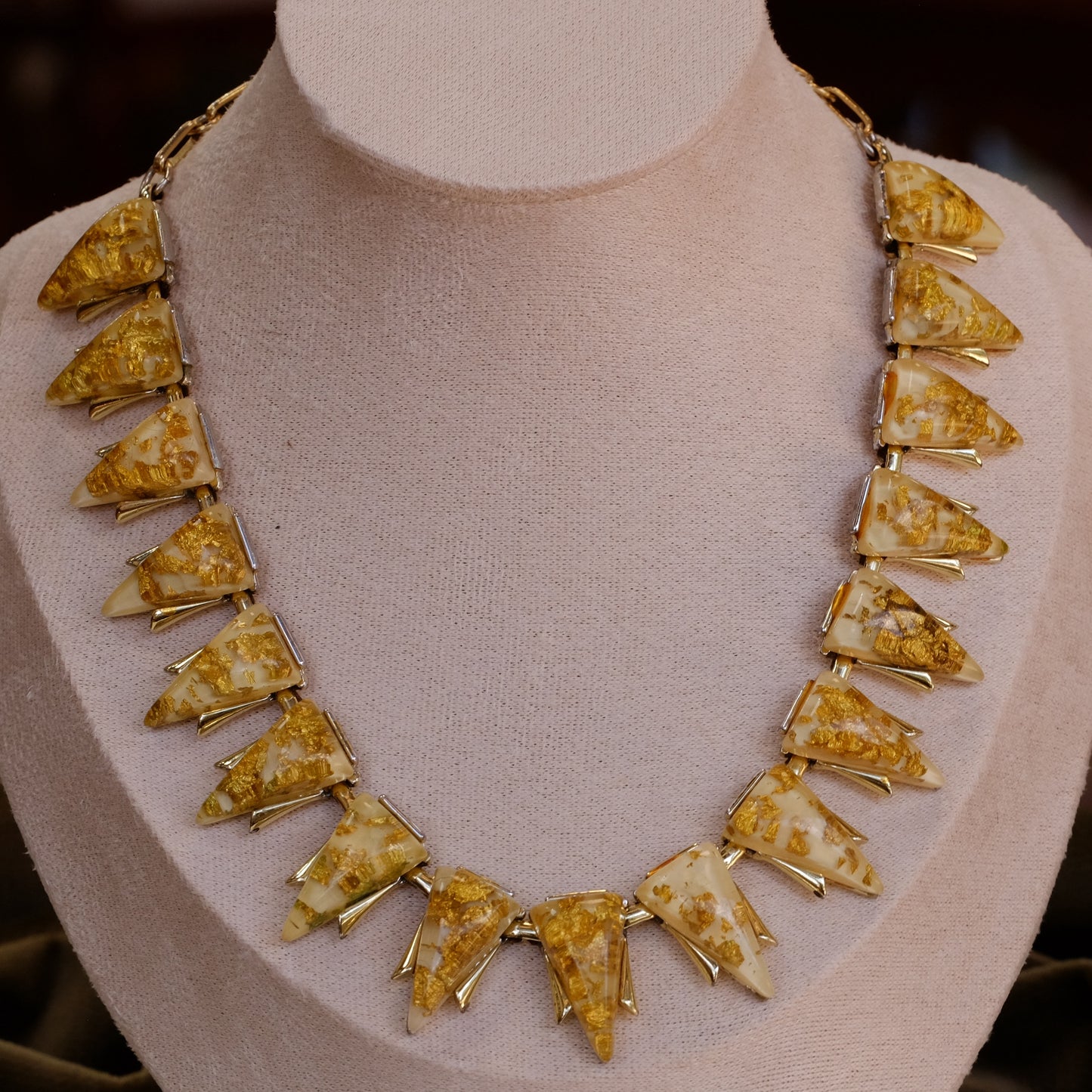 Coro Yellow Lucite Necklace