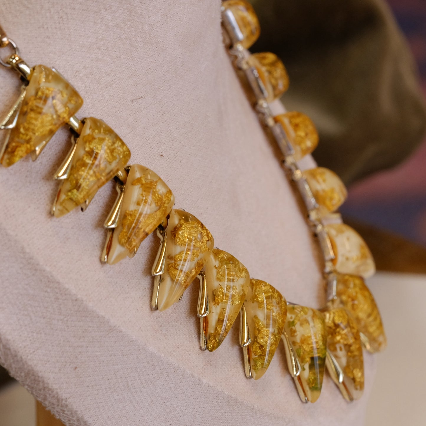 Coro Yellow Lucite Necklace