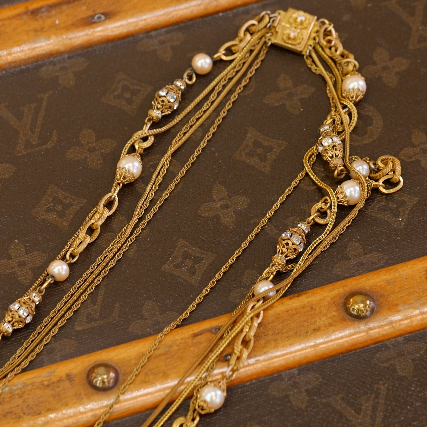 Early Chanel by Robert Goossens Chain Necklace 1950s
