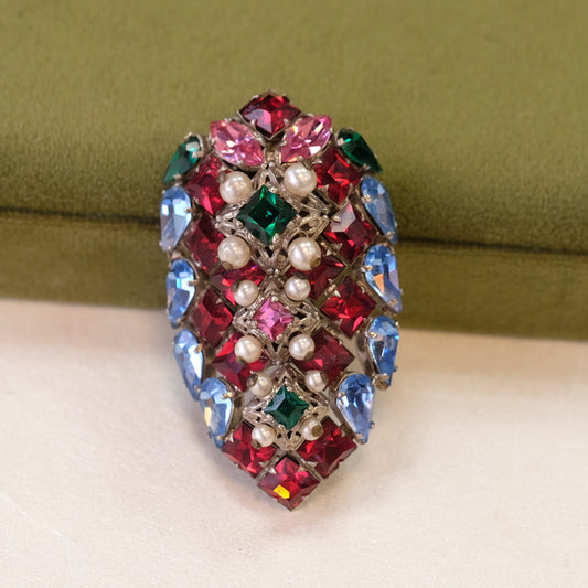 Roger Jean Pierre Jewel Tone Dress Clip 1950s