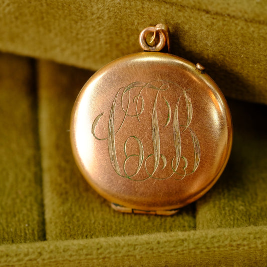 14k Gold-filled Round Locket with Initials