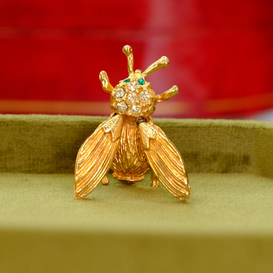 Trembler Beetle Brooch 1960s