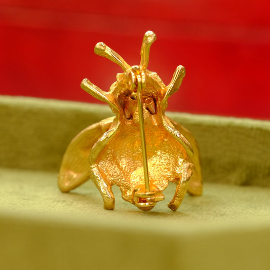 Trembler Beetle Brooch 1960s