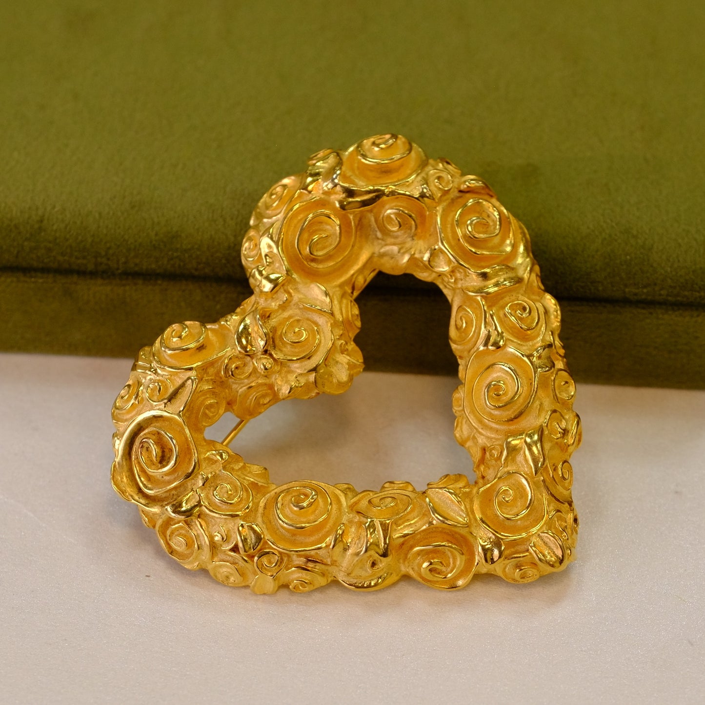 Givenchy Large Heart Brooch 1990s