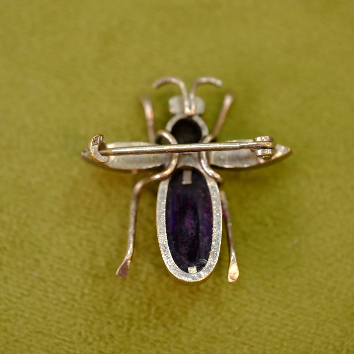 Antique Sterling Beetle Pin