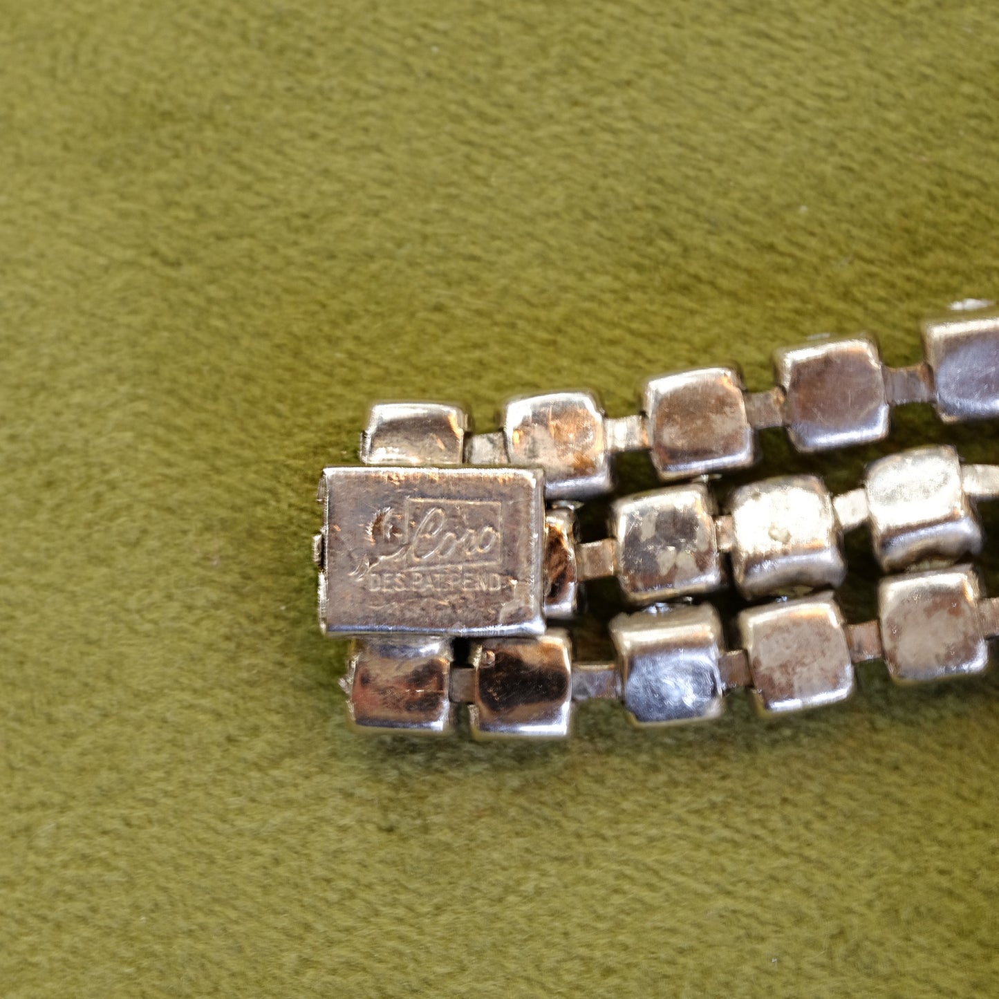 Vintage three row faux diamond necklace 1950s