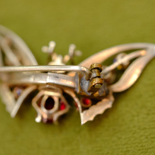 Antique Sterling Moth Beetle Pin