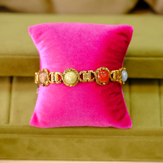 Vintage Multicolor Cabochon Bracelet