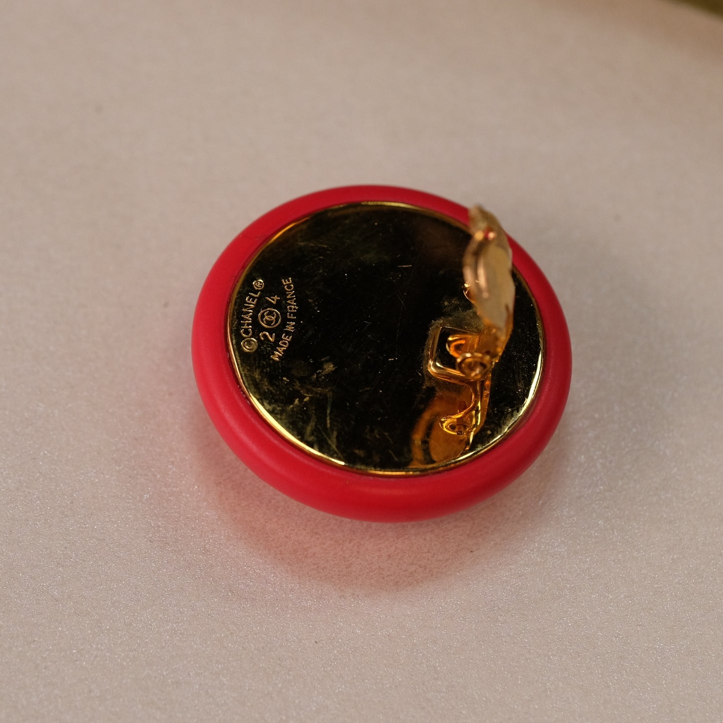 Vintage Chanel Victoire de Castellane Logo CC Earrings 1980s