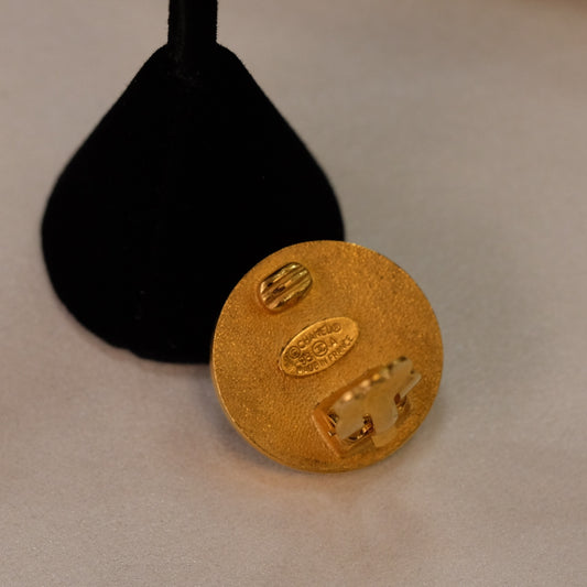 Vintage Chanel Clover Clip on Earrings 1990s
