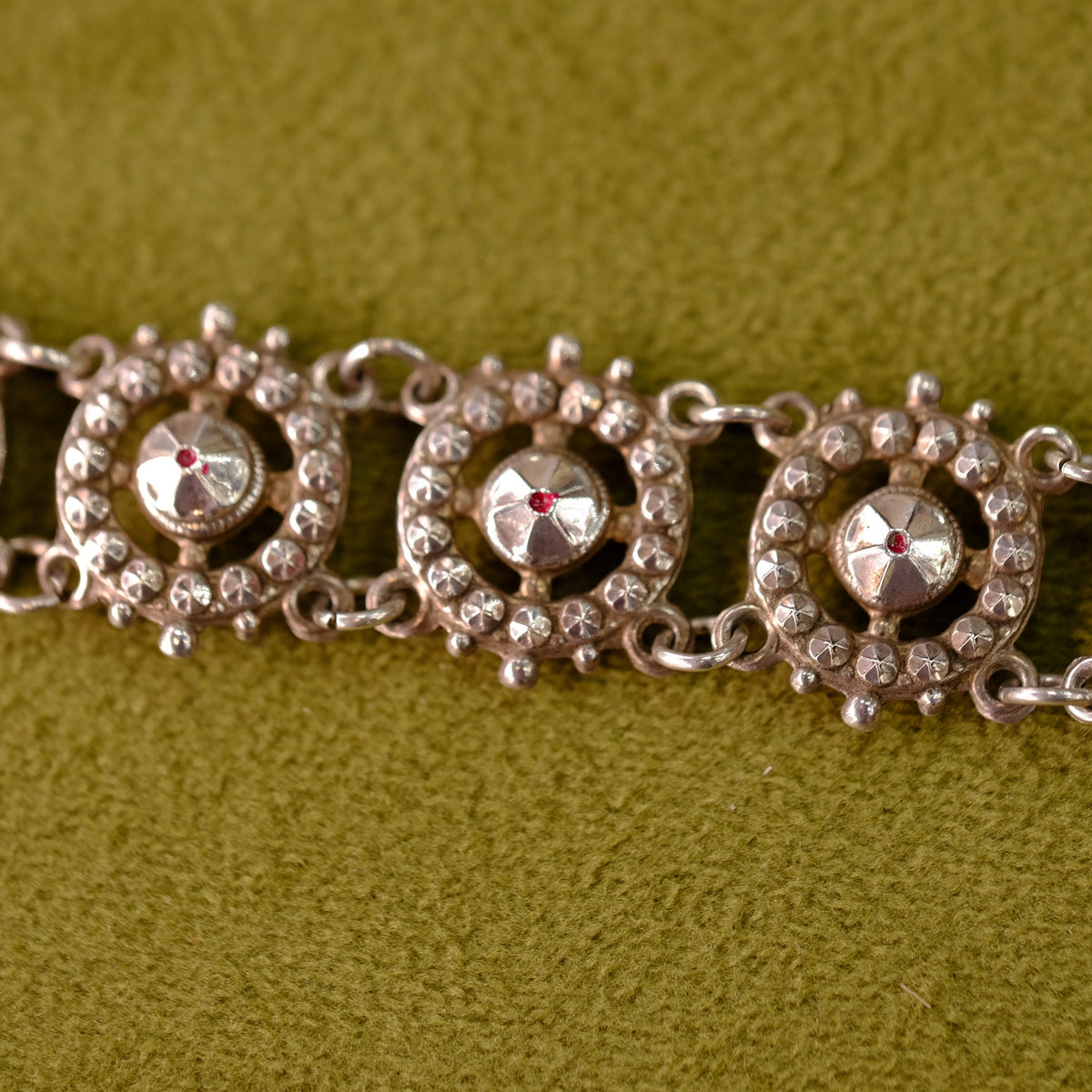 Victorian Steel Cut Silver Bracelet