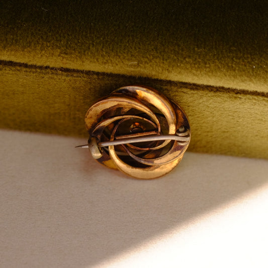 Victorian 10k Gold Tiny Opal Round Pin