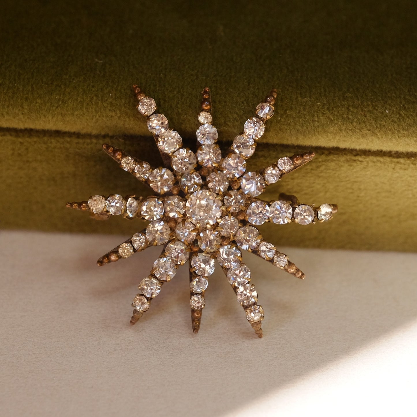 Victorian Gold filled Paste Star Brooch