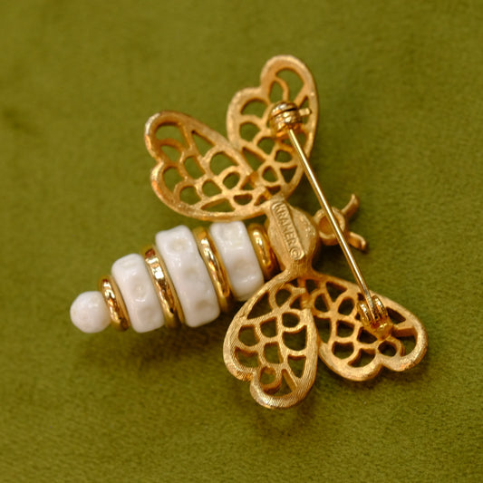 Vintage Kramer Insect Fly Brooch 1960s