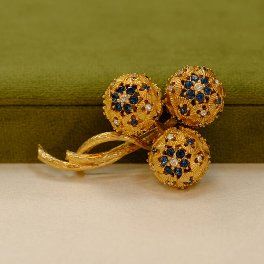 Vintage Ciner Flower Brooch 1980s