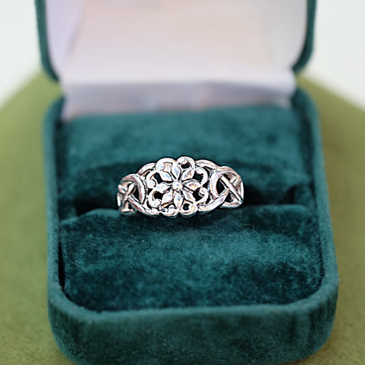 925 Silver Flower Ring