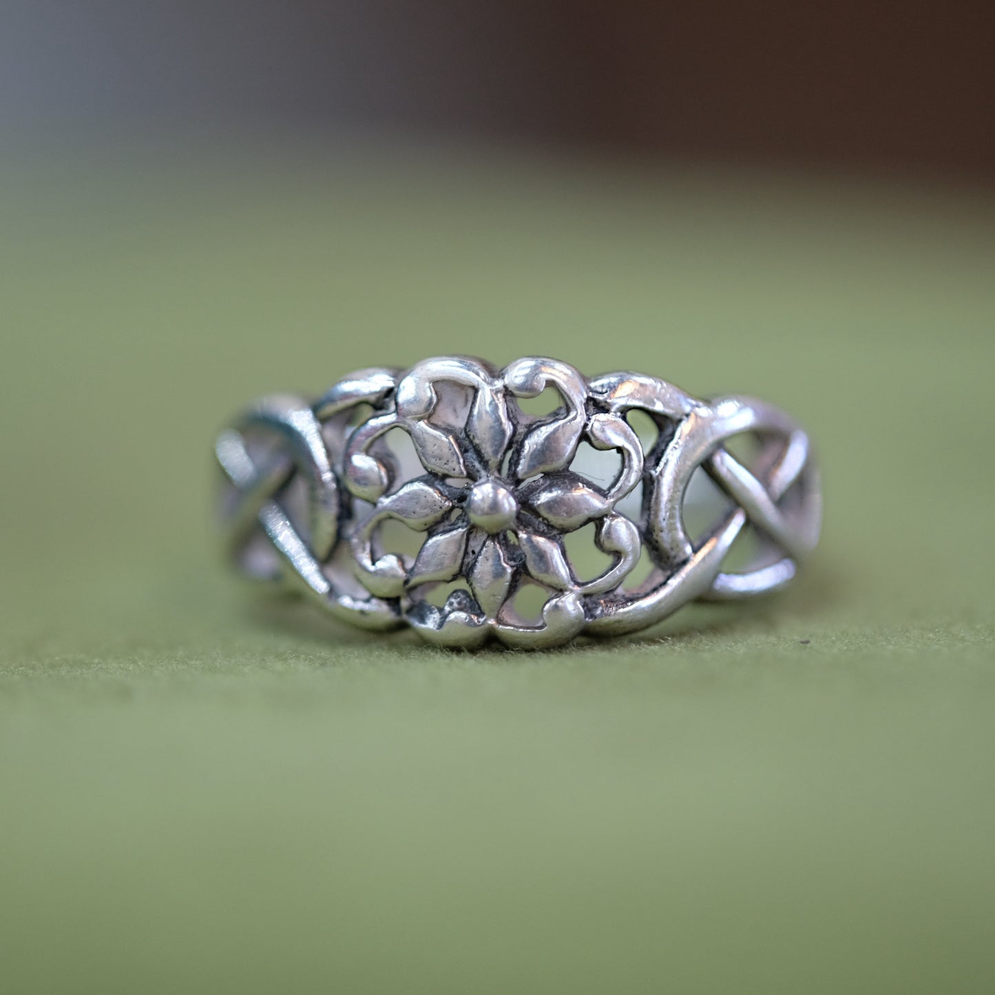 925 Silver Flower Ring