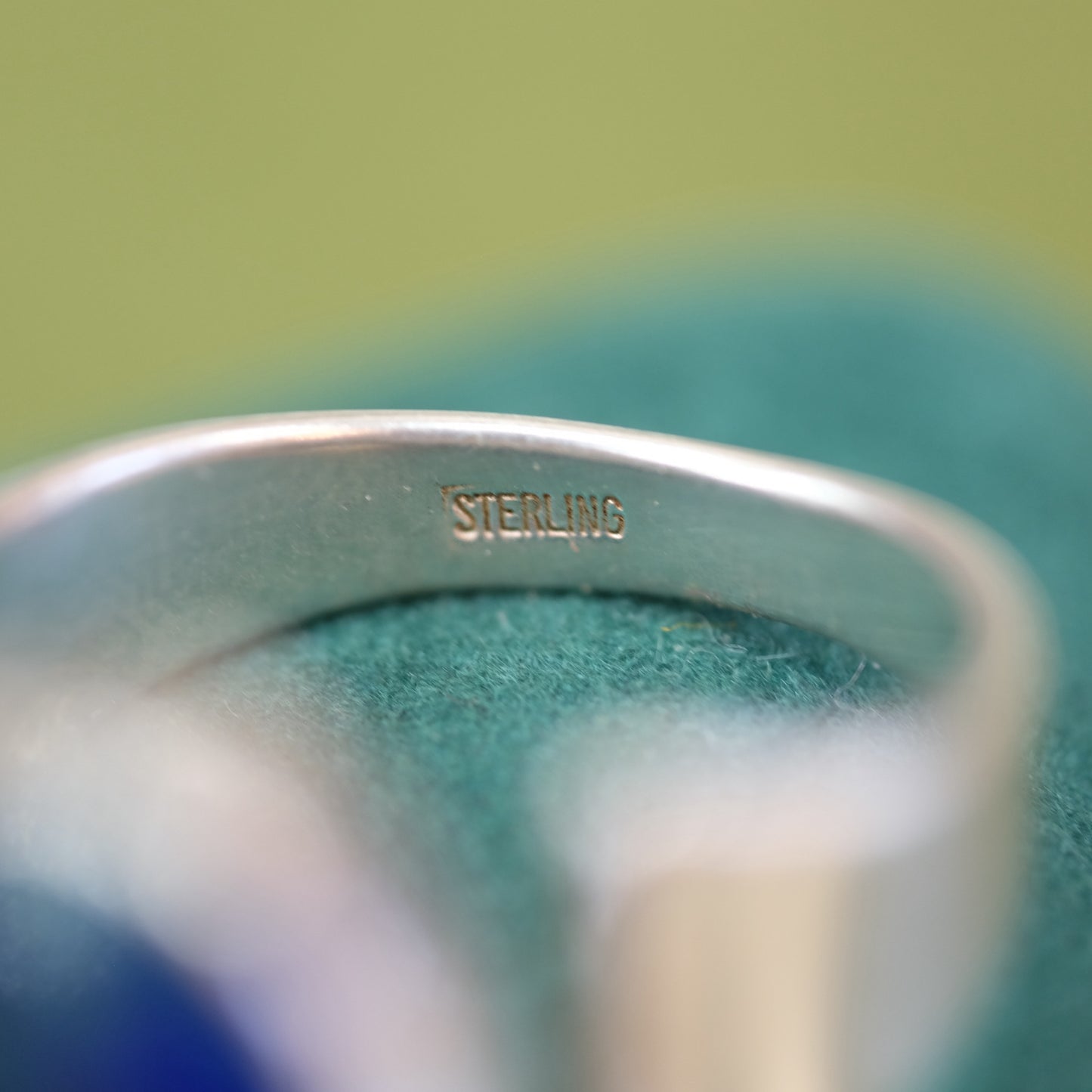 Dark Turquoise Sterling Wrap Ring