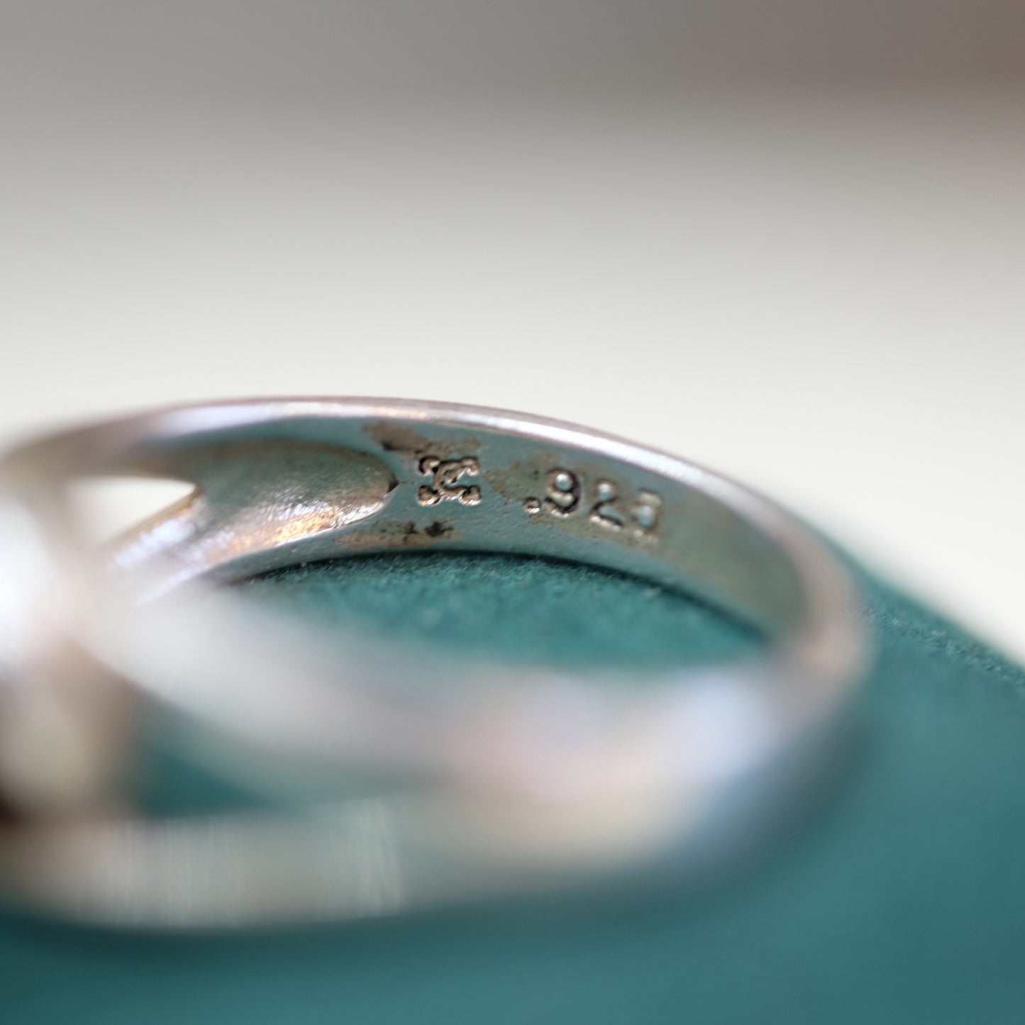 Silver Cats Eye Sphere Ring