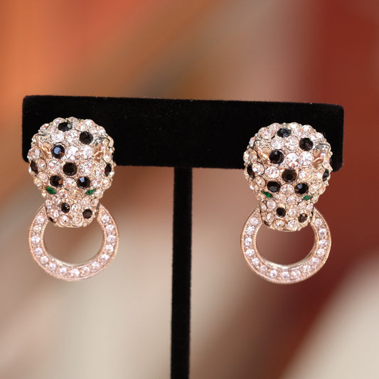 Vintage Kenneth Jay Lane Panther Earrings