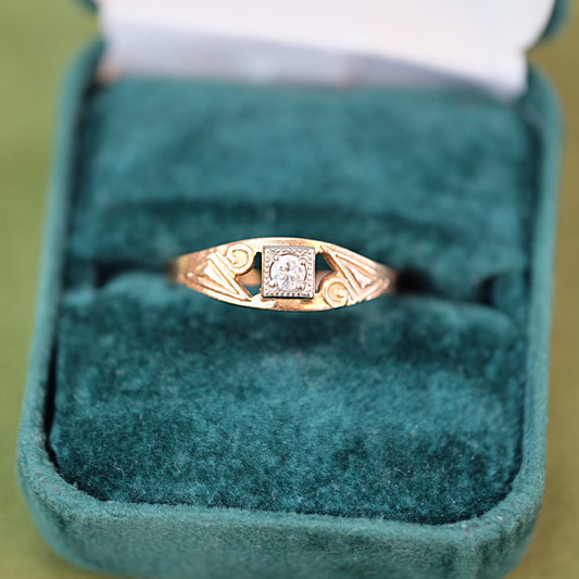 14k Rosegold Diamond Ring