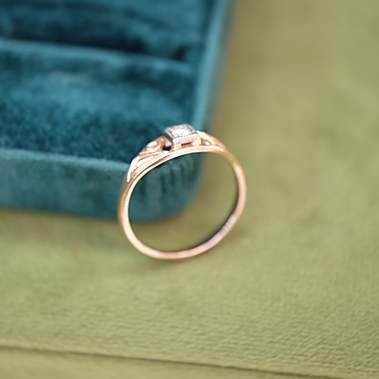 14k Rosegold Diamond Ring