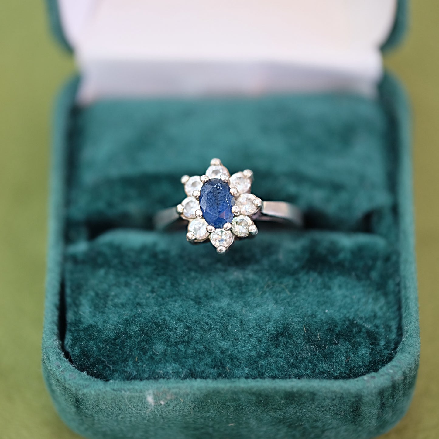 Paste Sapphire Silver Ring