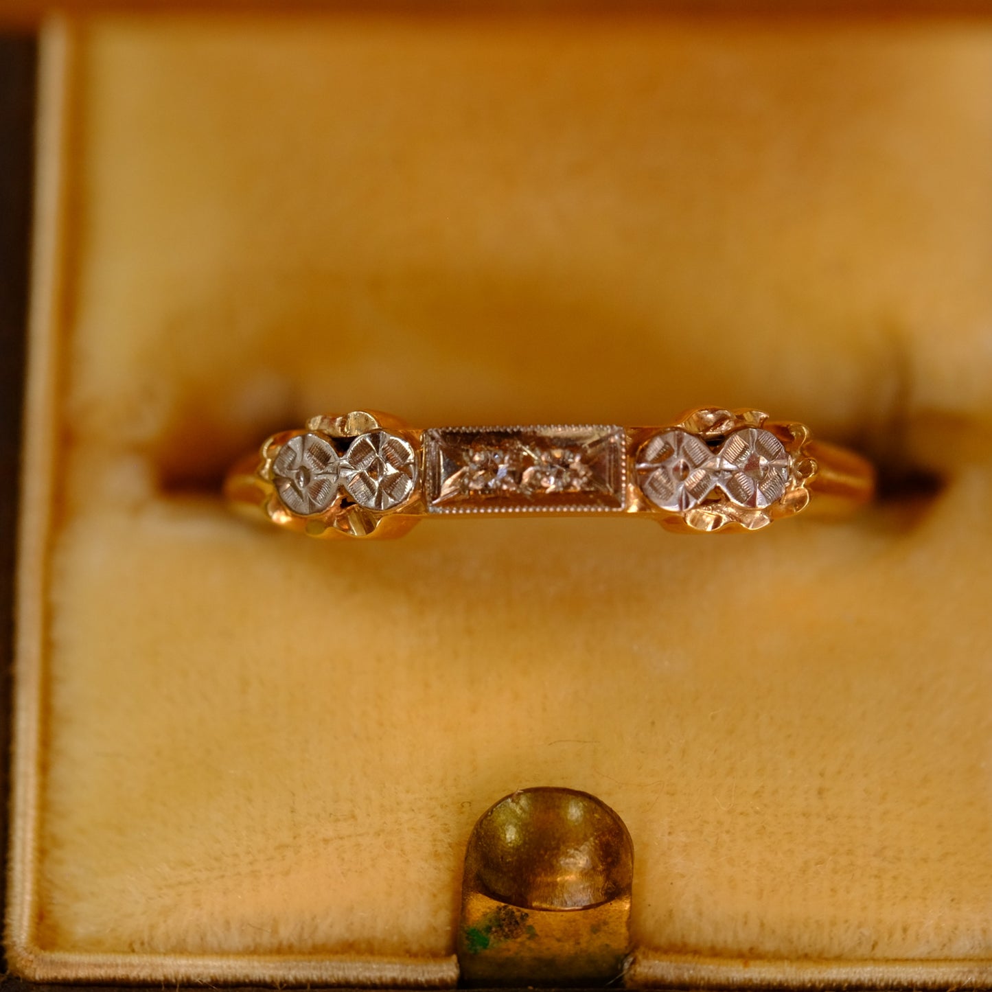 14K Gold Ring with diamonds 1940s