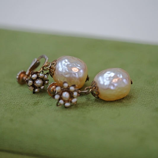 Miriam Haskell Pearl Drop Earrings