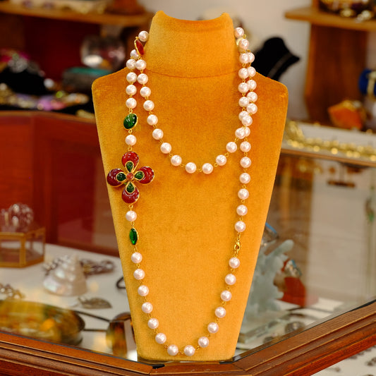 Francoise Montague Paris Glass Sotuar Necklace