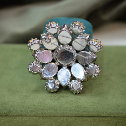 Huge Cobalt Blue 1960's Brooch