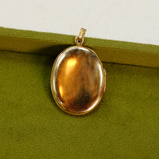Gold Filled Oval Floral Locket
