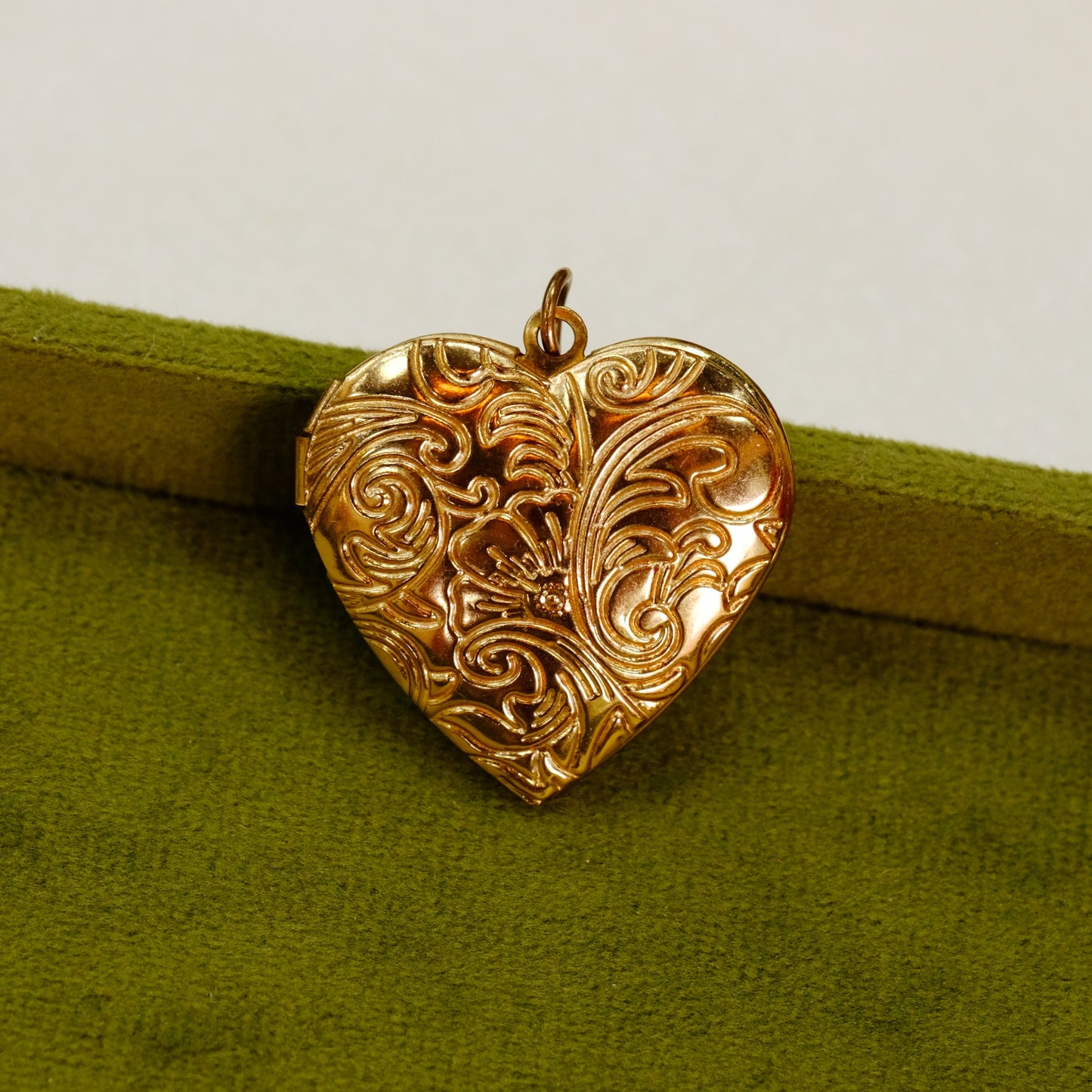 Antique Floral Heart Locket
