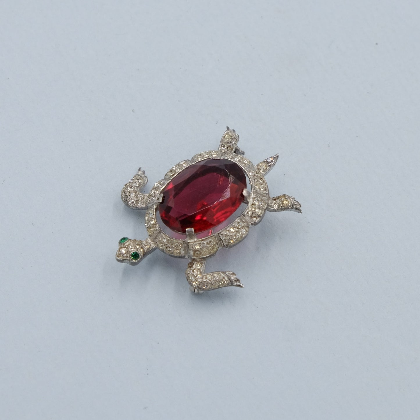Vintage Trifari Sterling Turtle Brooch 1940s