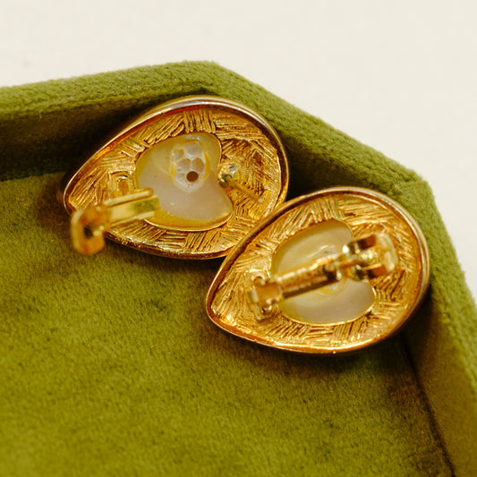 Vintage Givenchy Pierced Pearl Drop Earrings