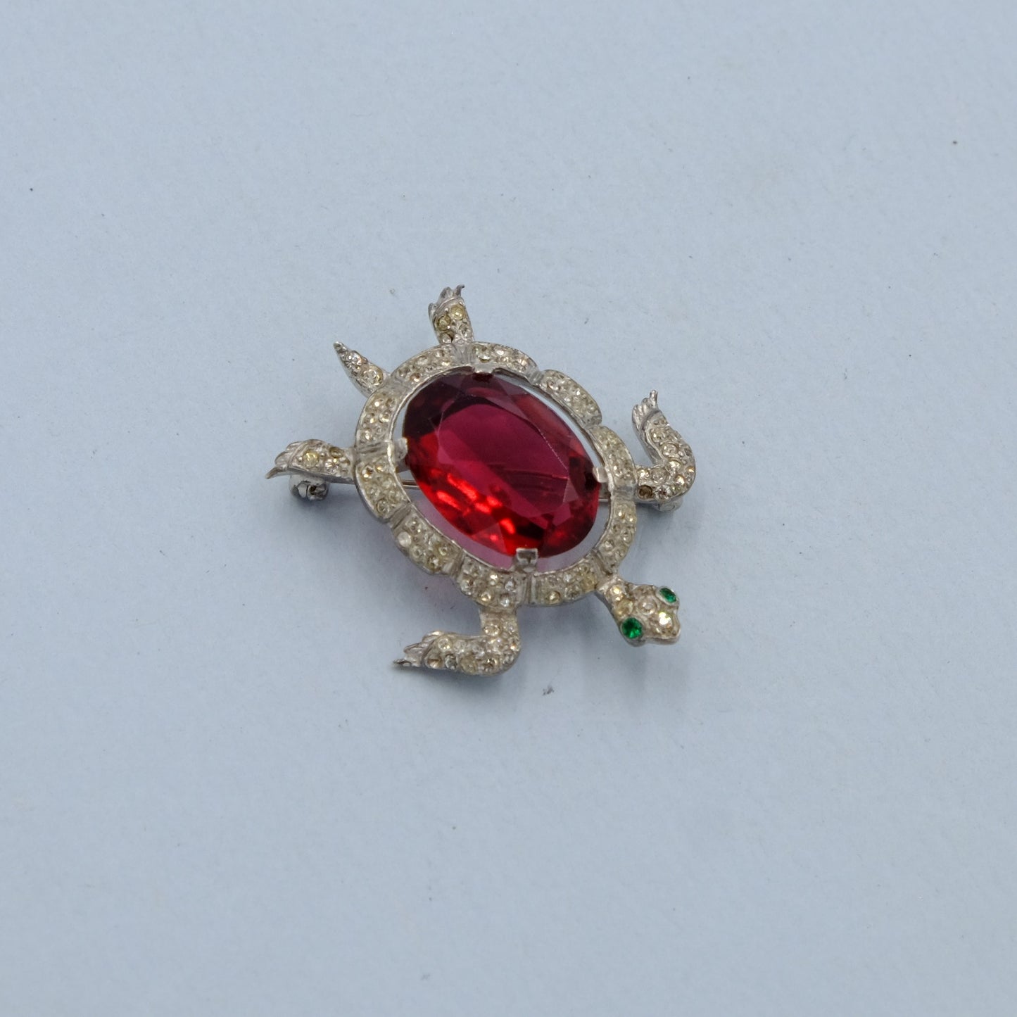Vintage Trifari Sterling Turtle Brooch 1940s