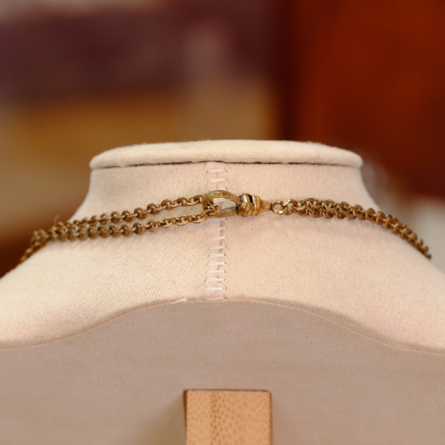 Victorian Gold Filled Slider Chain with opal charm