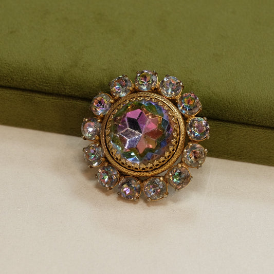 Vintage Elsa Schiaparelli Round Brooch 1950s