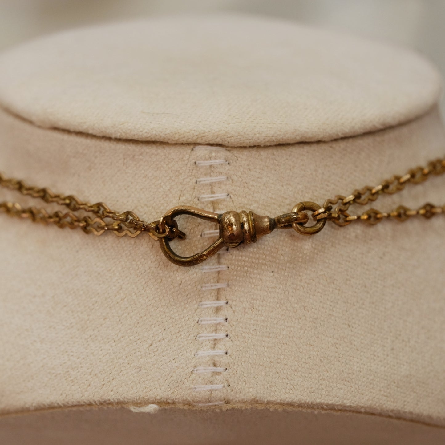Victorian Gold Filled 10K Gold  Slider Chain with heart charm