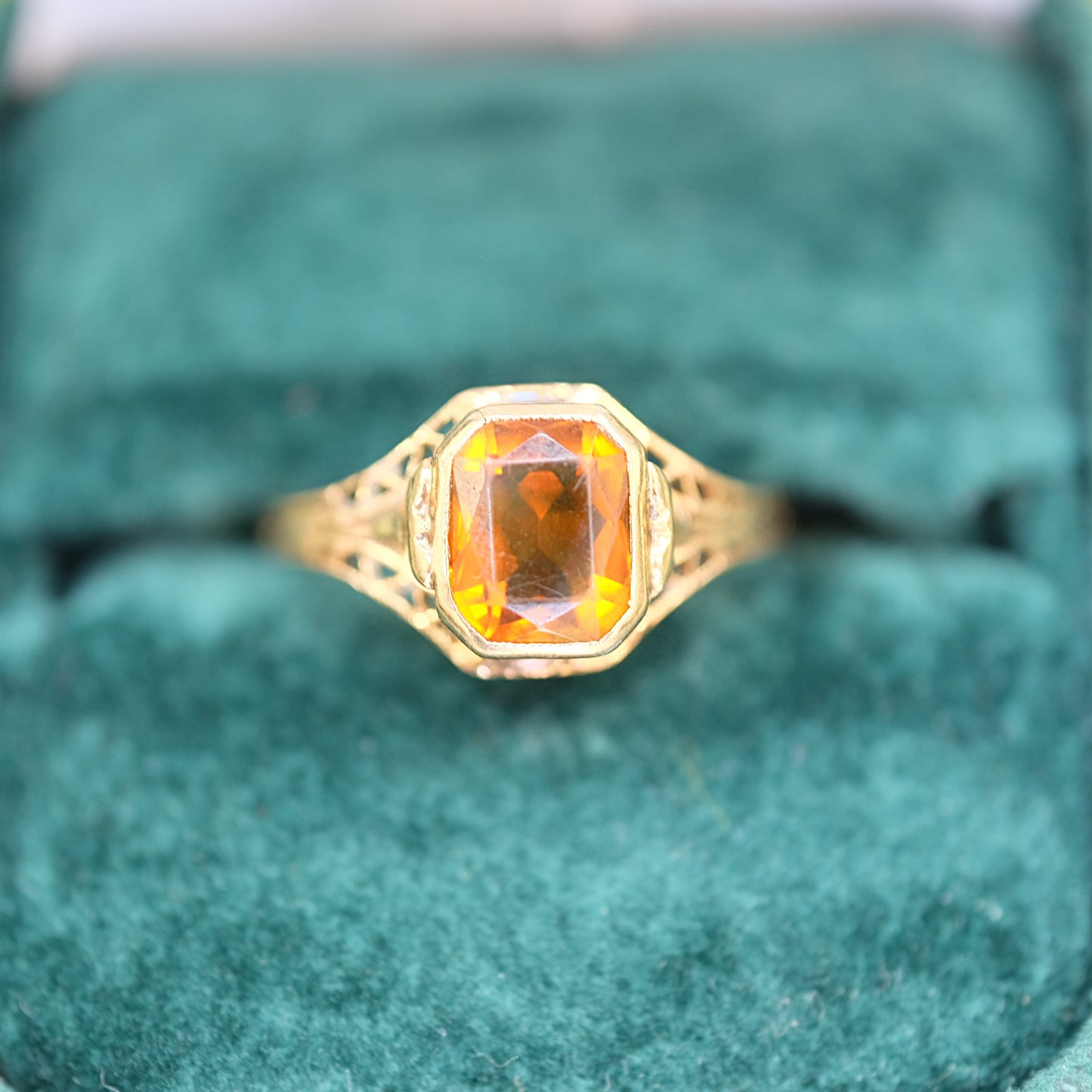 Victorian 10k Citrine Ring