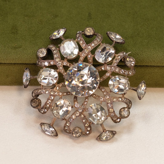 Vintage Eisenberg Sterling Snowflake Brooch 1940s