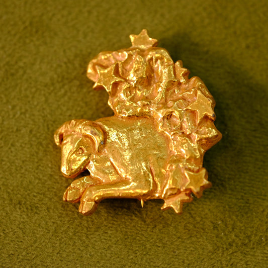 Vintage Aries Zodiac Brooch Richelieu
